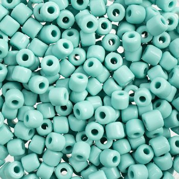 25 Grams 4x4.5mm Opaque Turquoise Rola Tube Beads
