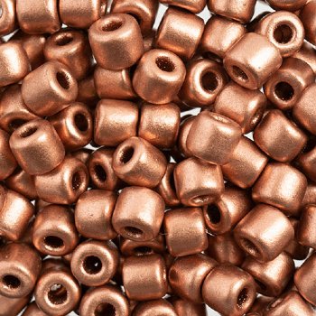 25 Grams 5.8x6.2mm Metallic Copper Rola Tube Beads