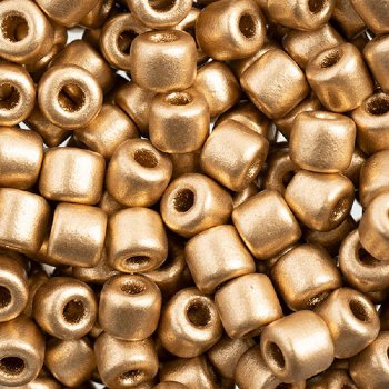 25 Grams 5.8x6.2mm Metallic Gold Rola Tube Beads