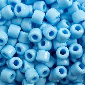 25 Grams 5.8x6.2mm Opaque Light Blue Rola Tube Beads