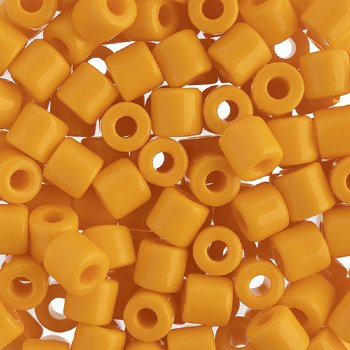 25 Grams 5.8x6.2mm Opaque Light Orange Rola Tube Beads
