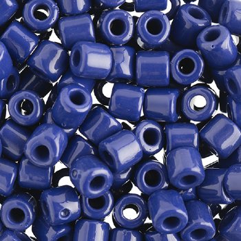 25 Grams 5.8x6.2mm Opaque Royal Blue Rola Tube Beads