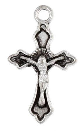 1 30x17mm Antique Silver Crucifix / Cross Pendant