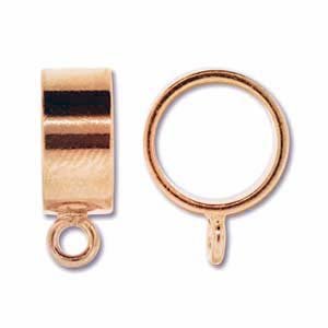 1 13.5x6mm Large Round Bright Copper Sliding Bail