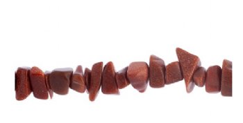16 Inch Strand of Goldstone Chip Beads