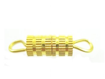 20, 13x4mm Gold Plated Barrel Screw Clasps