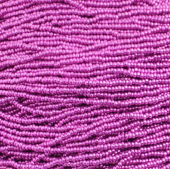 1 Hank of 10/0 Metallic Pink Seed Beads
