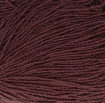 Hank of 10/0 Opaque Dark Brown Seed Beads