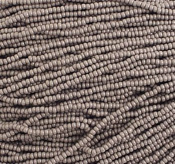 1 Hank of 10/0 Opaque Grey Seed Beads