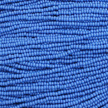 1 Hank of 10/0 Opaque Medium Blue Seed Beads