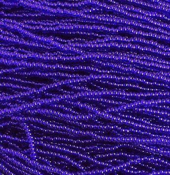 1 Hank of 10/0 Transparent Royal Blue Seed Beads