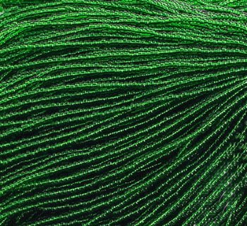 1 Hank of 10/0 Transparent Medium Green Seed Beads