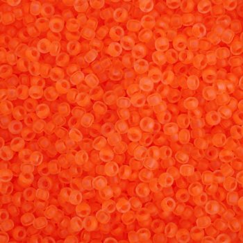 50g 10/0 Transparent Neon Orange Seed Beads