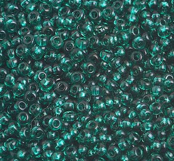 50g of 10/0 Transparent Teal Seed Beads