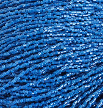1 Hank of 10/0 Two-Cut Opaque Lapis Blue Seed Beads