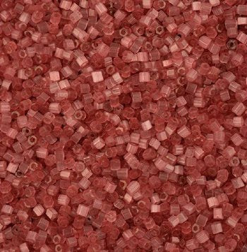 50 Grams of 10/0 Two-Cut Satin Solgel Dark Pink Seed Beads