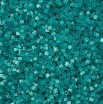 25 Grams of 10/0 Two-Cut Satin Solgel Turquoise Seed Beads