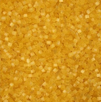 25 Grams of 10/0 Two-Cut Satin Solgel Yellow Seed Beads