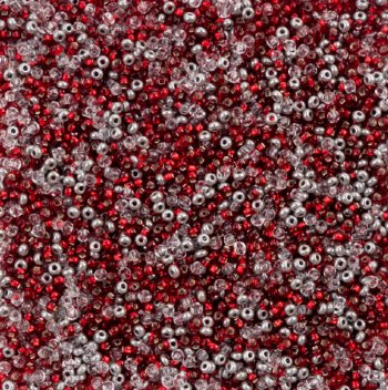 22 Gram Vial of 10/0 Czech Glass Seed Bead Mix - Candy Apple Mix