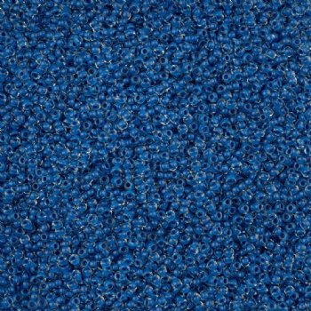 22 Gram Vial of 10/0 Crystal Colorlined Terra Intensive Blue Seed Beads