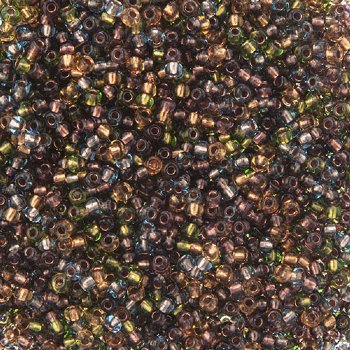 50 grams of 10/0 Copperlined Earthtone Multi Mix Seed Beads