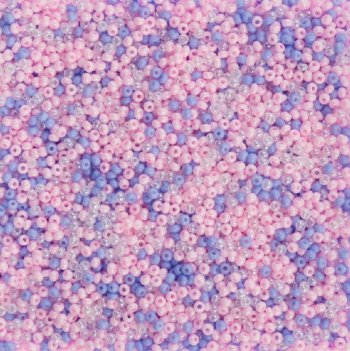22 Gram Vial of 10/0 Czech Glass Seed Bead Mix - Cotton Candy