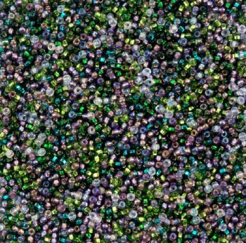 22 Gram Vial of 10/0 Czech Glass Seed Bead Mix - Enchanted Forest Mix