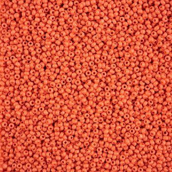22 Grams of 10/0 Matte Opaque Orange Terra Intensive Seed Beads