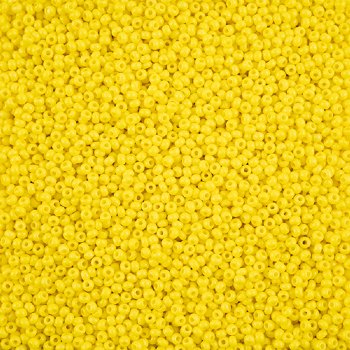 22 Grams of 10/0 Matte Opaque Yellow Terra Intensive Seed Beads