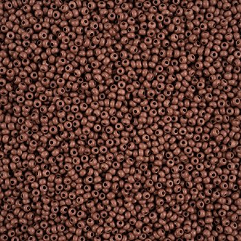 22 Grams of 10/0 Matte Opaque Dark Brown Terra Intensive Seed Beads