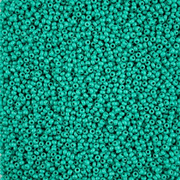22 Grams of 10/0 Matte Opaque Dark Green Terra Intensive Seed Beads