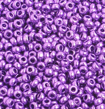 50 Grams of 10/0 Metallic Purple Seed Beads