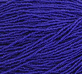 1 Hank of 10/0 Opaque Dark Royal Blue Seed Beads
