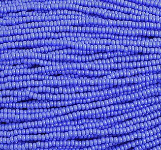 1 Hank of 10/0 Opaque Light Royal Blue Seed Beads