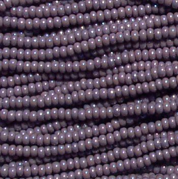 1 Hank of 10/0 Opaque Mauve AB Seed Beads