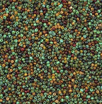 50 Grams of 10/0 Opaque Mixed Travertine Seed Beads