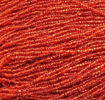 1 Hank of  10/0 Silverlined Orange Seed Beads