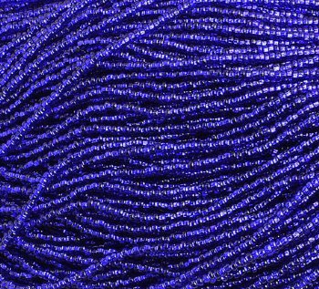 1 Hank of 10/0 Silverlined Royal Blue Seed Beads