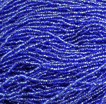 1 Hank of 10/0 Silverlined Sapphire Seed Beads