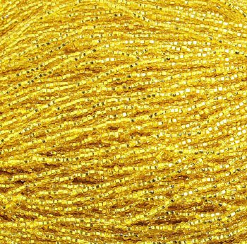 1 Hank of 10/0 Silverlined Yellow Seed Beads