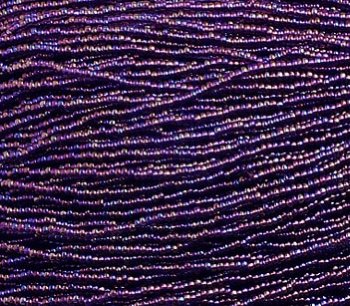 1 Hank of 10/0 Transparent Amethyst Iris AB Seed Beads