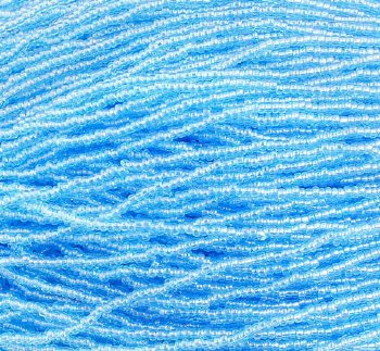 1 Hank of 10/0 Transparent Aqua Iris AB Seed Beads
