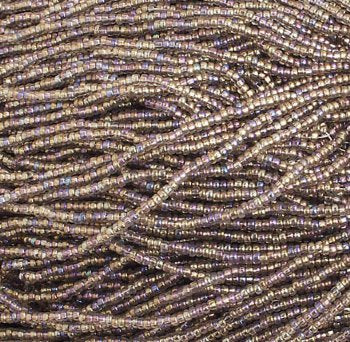 1 Hank of 10/0 Transparent Black Diamond Iris AB Seed Beads
