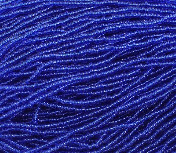 1 Hank of 10/0 Transparent Dark Sapphire Seed Beads