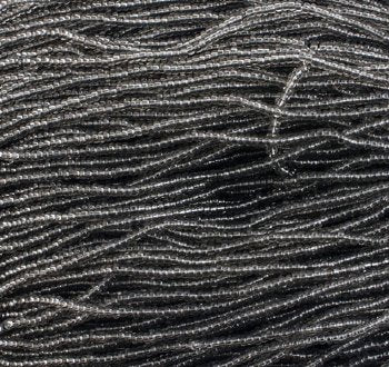 1 Hank of 10/0 Transparent Grey Seed Beads