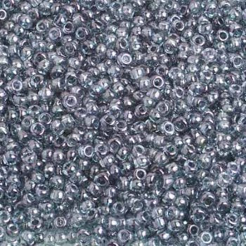 50 Grams of 10/0 Transparent Light Green Lustre Seed Beads