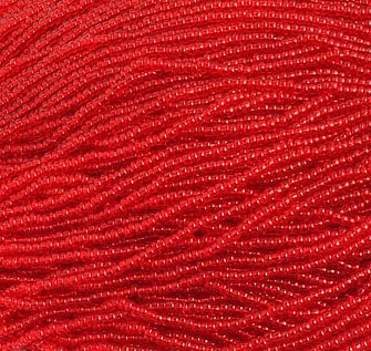 1 Hank of 10/0 Transparent Light Red Seed Beads