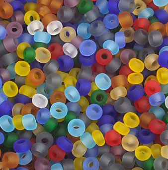 50 grams of 10/0 Transparent Matte Multi Mix Seed Beads