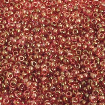50 Grams of 10/0 Transparent Pink Lustre Seed Beads