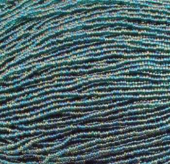 1 Hank of 10/0 Transparent Green Iris AB Seed Beads